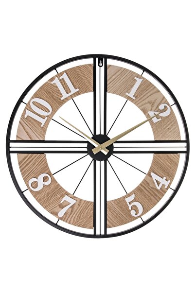OEM Metal Wall Clock with Wooden Edge Ø55cm