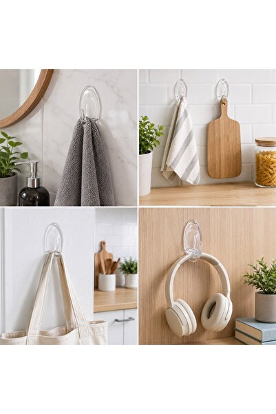 OEM Transparent Self-Adhesive Hooks (Ideal for Luminites) - 20pcs