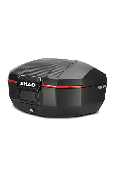 Shad SH51 Carbon Motosiklet Arka Çanta 51 Litre Kapasite Top Case Motor Çanta