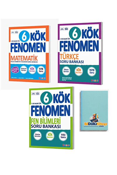 Fenomen Yayıncılık FENOMEN 6 KÖK MATEMATİK-FEN BİLİMLERİ- TÜRKÇE SORU BANKASI...