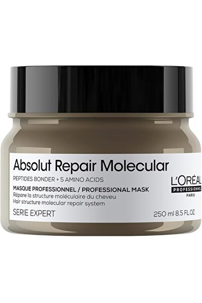 L'ORÉAL لوريال بروفيشنال، قناع مركز للشعر التالف أبسولوت ريبير موليكولار، لإص...