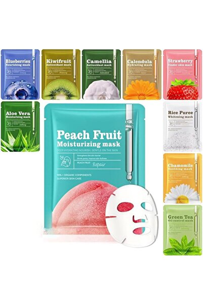 ALMEKAQUZ 10PCS Face Sheet Mask Skin Care, Hydrating Facial Sheets Masks Bulk...