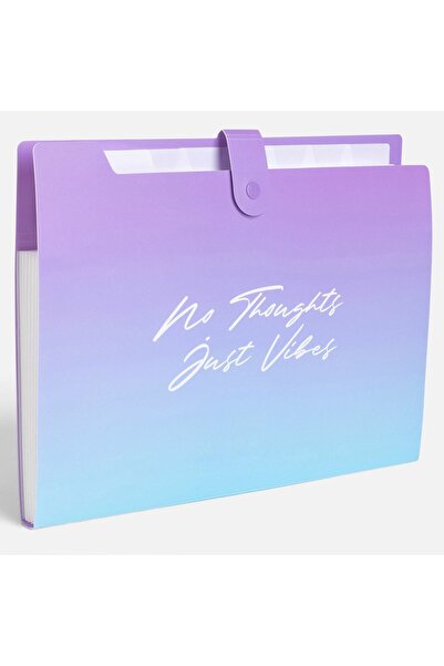 OEM Mapa Tip Acordeon Lila Ombre cu Elastic si Capsa, 8 Compartimente, 33,5x1...