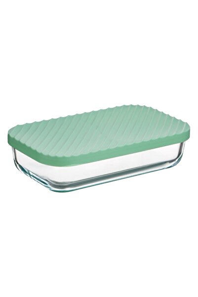 OEM Glass Casserole with Plastic Lid Mint Green 650ml