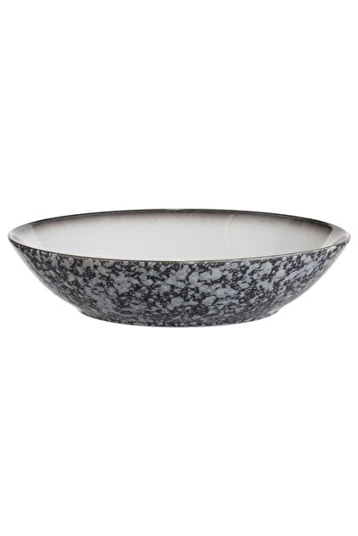 OEM Black Ceramic Deep Plate Stone Effect Ø20.5cm