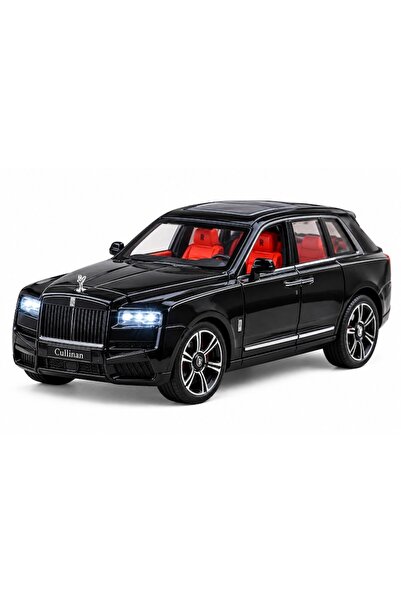 LEIBOO Метална кола Rolls-Royce Cullinan Black, мащаб 1:24, със светлини, зву...