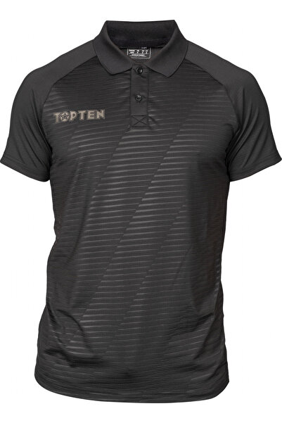 Top Ten Tricou Polo „Ardezie”, Top Ten, Negru, mărimea XS