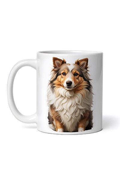 INOVATIX Personalized White Mug, Shetland Sheepdog, Inovatix®. 330ml