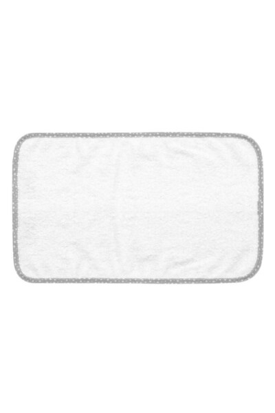 OEM Prosop din Bumbac Alb cu Margine Gri pentru Fata 50x30cm
