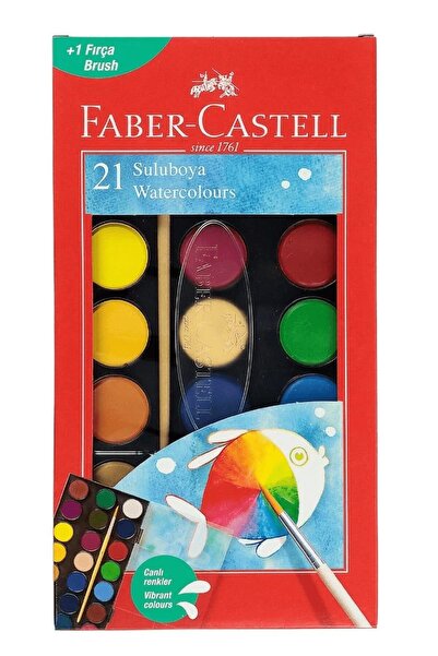 Faber Castell Dörtlü Okul Boyama Seti 24 Renk Kuru Boya + 24 Renk Pastel Boya + 21 Renk Sulu Boya +