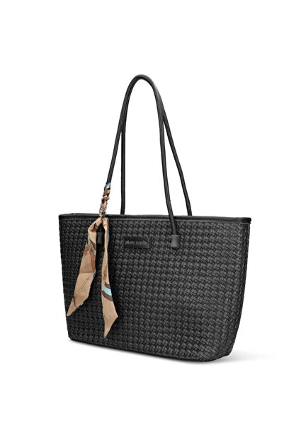 Pierre Cardin , Geanta shopper de piele ecologica cu accesoriu esarfa Emberly...
