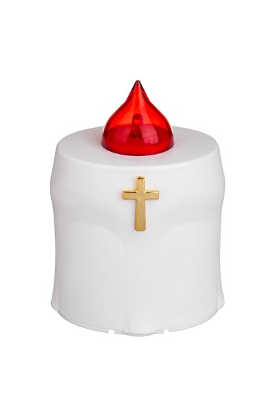 OEM Lumanare Decorativa cu Flacara LED cu Tematica Religioasa Cruce & Baterii...