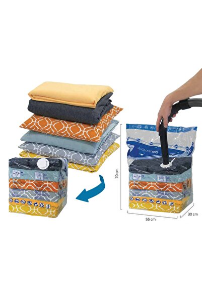 OEM Sac de Depozitare Haine Cub cu Vid 55x70x30cm