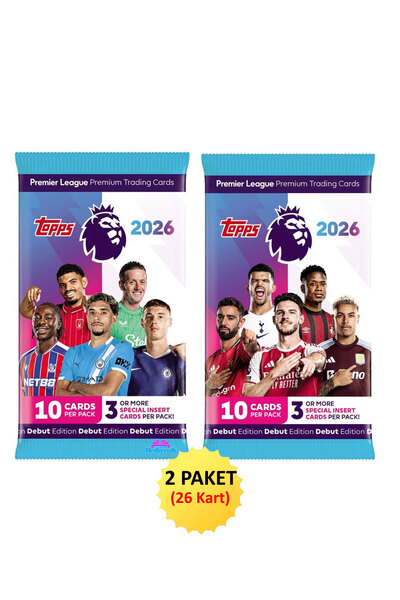 Panini Topps Premier League 2026 Debut Edition Football Player Cards 2 Packs ...