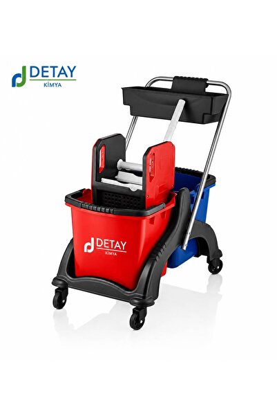 DETAY KİMYA DETAY AMBALAJ PROFESSİONAL ÇİFT KOVALI TEMİZLİK SETİ PLASTİK PRES...
