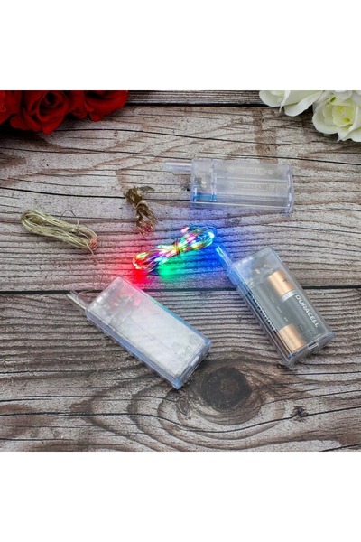 Genel Markalar 3'lü Set Pilli RGB Peri LED - Renkli Şerit Tel Işık (3 Metre /...