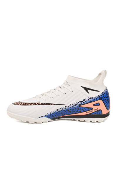 LALİGA White-Black Sock Lace-Up Men's Football Shoes Halı Saha Superfly