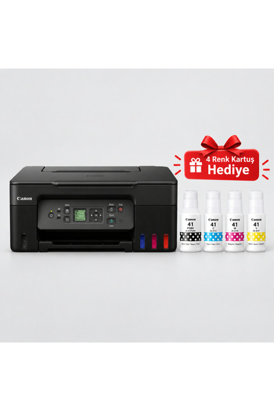 Canon MEGATANK G3470 ÇOK FONKSİYONLU KABLOSUZ SİYAH MÜREKKEP TANKLI YAZICI, E...