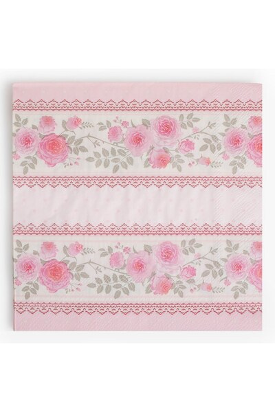 OEM Servetele de Masa cu 2 Straturi Roz Trandafiri 33x33cm - 40buc