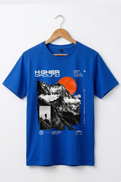 The Baski Unisex Outdoor Higher Ground Mountain Printed 100% Cotton Street St...