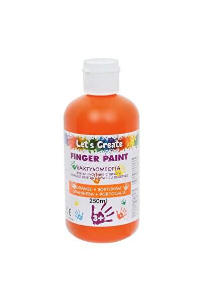 OEM Little President Orange Finger Painting Paint in Bottle - 250ml