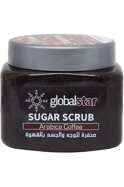 Globalstar مقشر الوجه والجسم بالقهوة والسكر من جلوبال ستار، 600 مل، متعدد الأ...