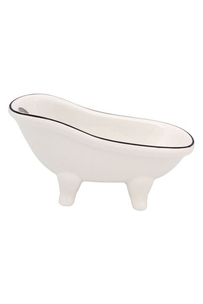 OEM Suport Ceramic Vintage Cada Alba pentru Sapun 14x6.5x7.5cm