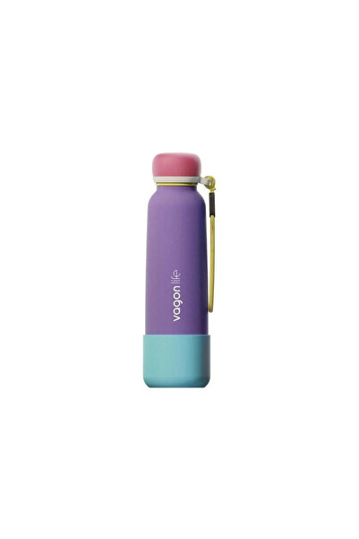 Vagonlife ÇELİK PİPETLİ KULLANIM İP EL ASKILI MATARA/TERMOS VGN1106 750ML - MOR