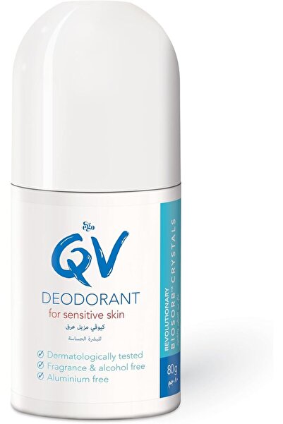 QVT QV DEODORANT ROLL ON 80GM, Aluminium-Free, Fragrance-Free, Roll-On for Se...