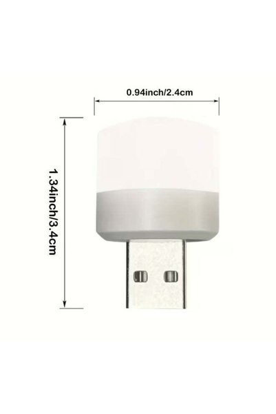 Generic 3 PCS - Mini USB Night Light with Warm Color, Eye-Friendly Reading Lamp, USB Plug for Computer And Power Bank Charging, LED Night Light