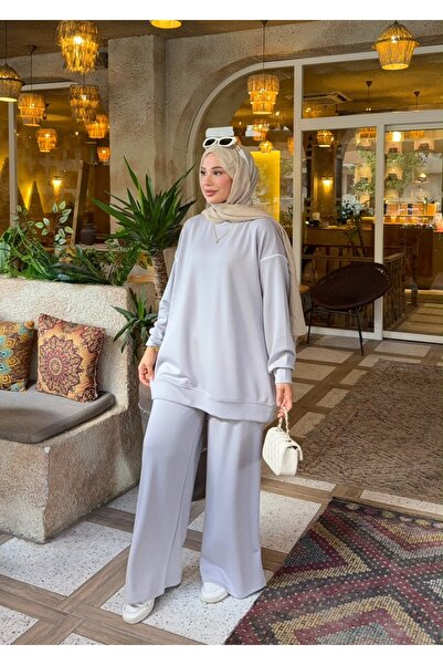 nurvina modest wear Σετ δύο τεμαχίων από ύφασμα Modal με χαλαρή εφαρμογή