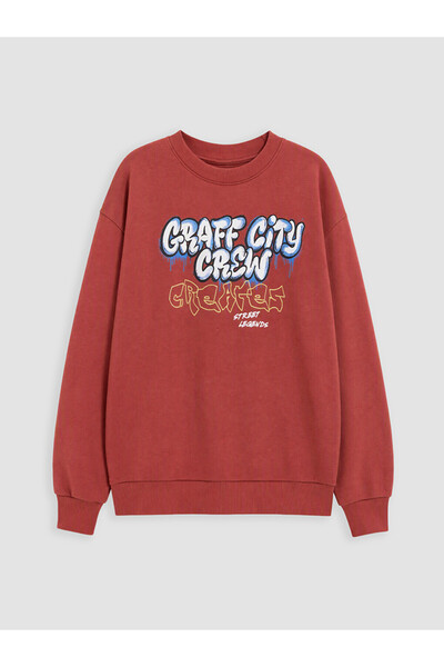 LC Waikiki Rmz Gi̇yi̇m Farkiyla Printed Boys' Sweatshirt