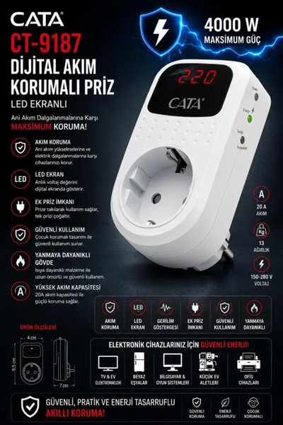 Dijital Akım Korumalı Priz
