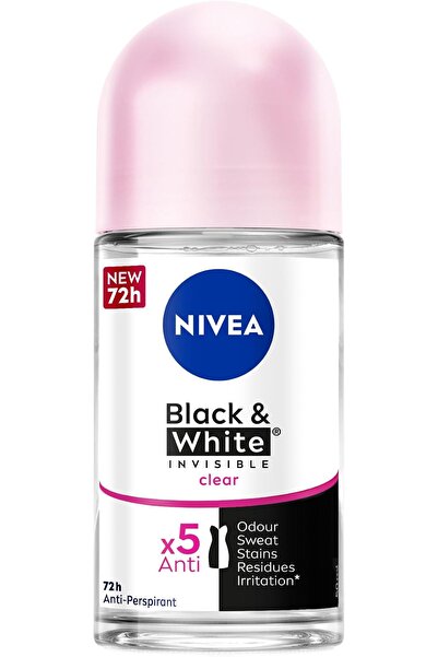 Beiersdorf نيفيا مزيل عرق رول أون للنساء، حماية غير مرئية باللونين الأسود وال...
