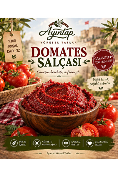 Domates Salçası Gaziantep Ev Yapımı 1 KG – Katkısız, Güneşte Kurutulmuş, Doğal Köy Salçası