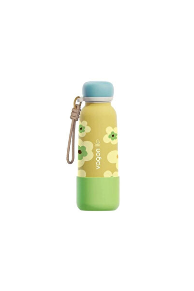 Vagonlife ÇELİK PİPETLİ KULLANIM İP EL ASKILI MATARA/TERMOS VGN1105 550ML - SARI