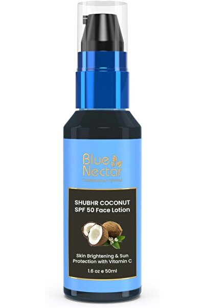 Blue Nectar كريم واقي من الشمس بزيت جوز الهند SPF 50 |   واقي شمس نباتي المصد...