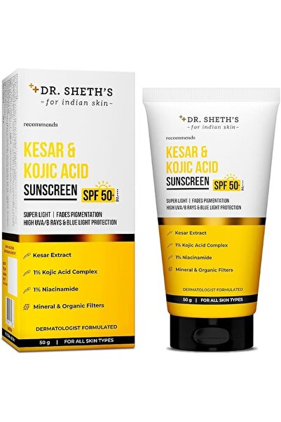 Dr. Sheth's Dr. Sheth’s Sunscreen SPF 50 PA++++ with Kojic Acid, Niacinamide ...