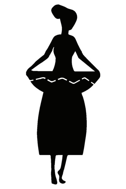 Generic Brand African Woman Model 5 Auto Special New Sticker 15 X 38 cm