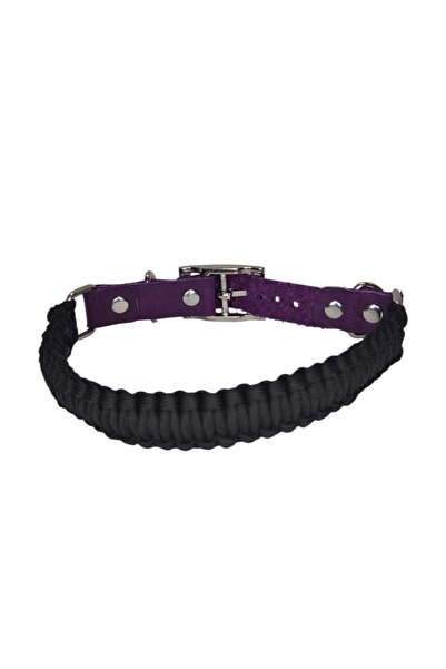 moonparacord طوق كلب أسود 33/39 سم