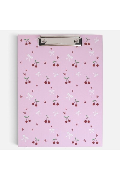 OEM Clipboard A4 Roz cu Cirese si Carnetel Liniat - 40 File