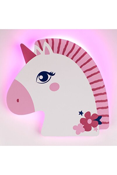 OEM Unicorn Lamp White Pink with LED 23.5x23cm