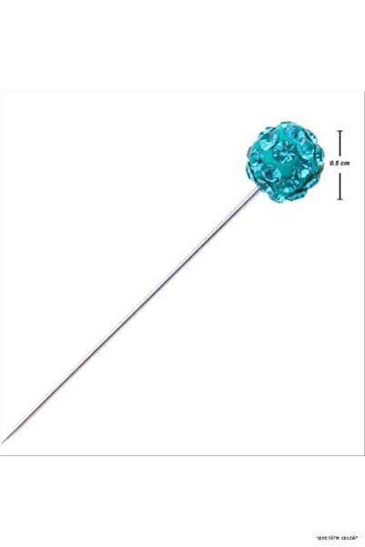 ZERO LAND Spt-Gld Scarf (195440) Pin Turquoise