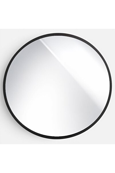 OEM Oglinda Decorativa Rotunda de Perete cu Rama Metalica Neagra Ø70cm