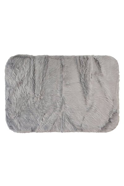 OEM Covoras Decorativ din Imitatie de Blana Gri 120x80cm
