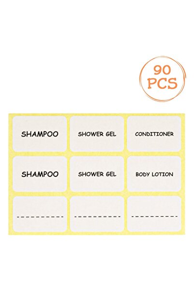OEM Travel Bottle Sticker Labels 3.8x2.5cm - 90pcs