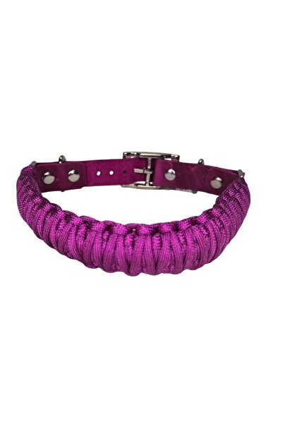 moonparacord طوق للكلاب لون فوشيا 35/41 سم