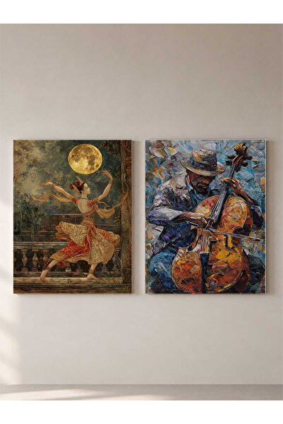 ocean velas Kanvas Tablo Ay Işığı ve Melodinin Dansı ,Kanvas Tablo TKTVO-002-0089-16012