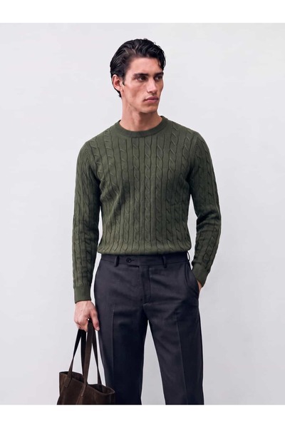 Atelier Old Money Cable Knit Triko Kazak FW7328