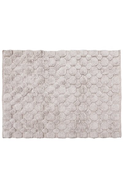 OEM Covoras Decorativ de Iarna din Bumbac Bej Taupe cu Model Reliefat 120x90cm